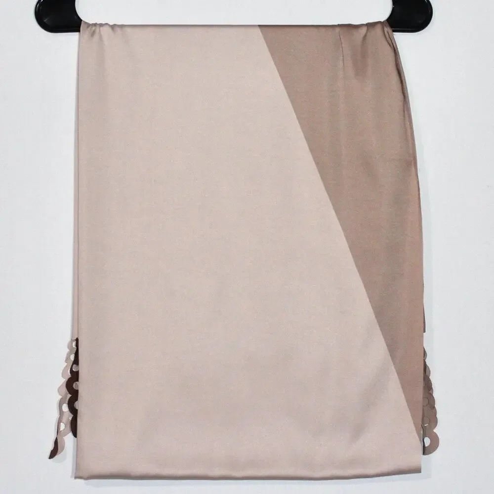 Brown Tones Brown Geometric Shawl Scarf Asymmetric